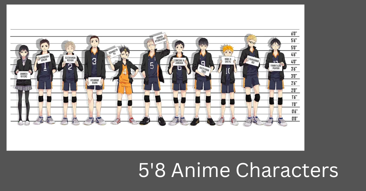 5'8 Anime Characters