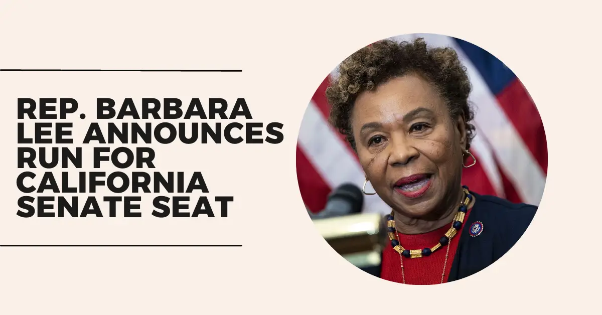 Rep. Barbara Lee Announces Run For California Senate Seat